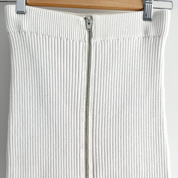 T Alexander Wang 2-Way Knit Zip Skit, White, XS/S - Picture 5 of 8